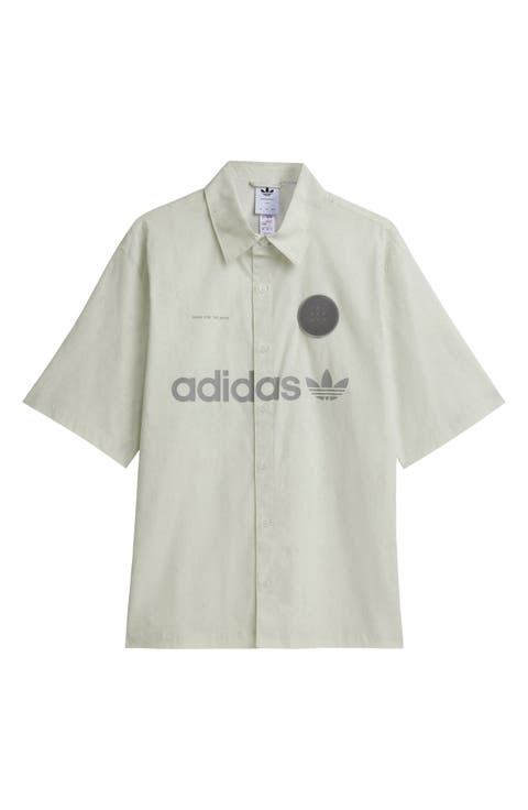 Gender Inclusive Short Sleeve Button-Up Shirt