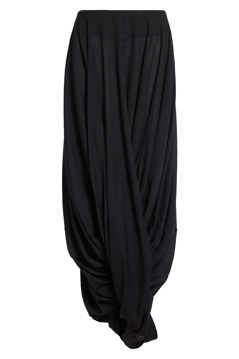 Cocoon Maxi Skirt, Alternate, color, BLACK