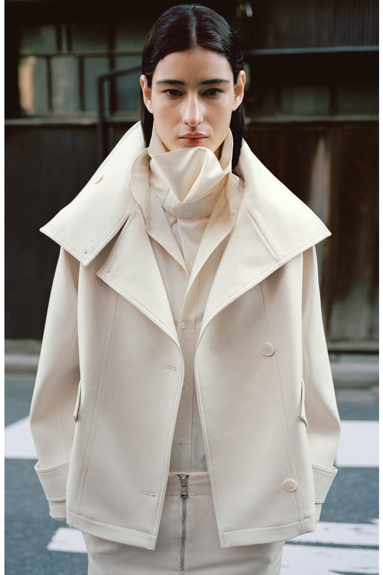 Funnel Neck Parka, Alternate, color, VANILLA