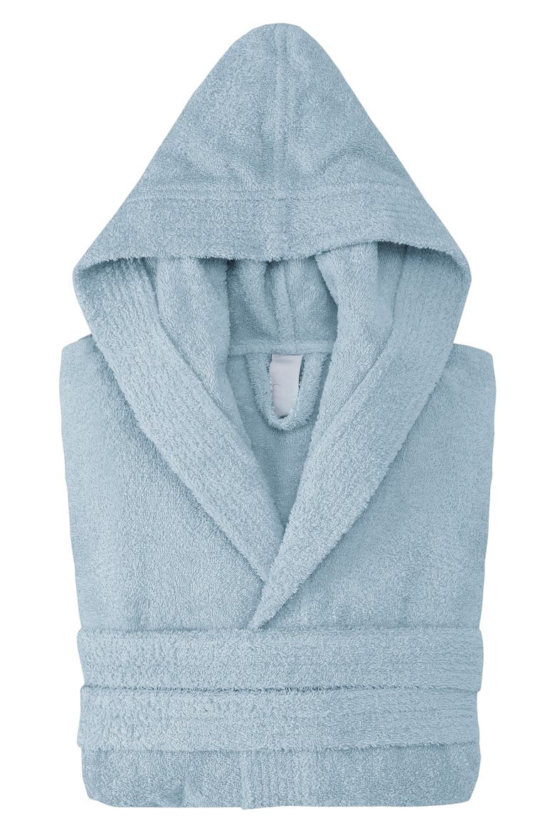 Hooded Turkish Cotton Bathrobe, Main, color, BLUE