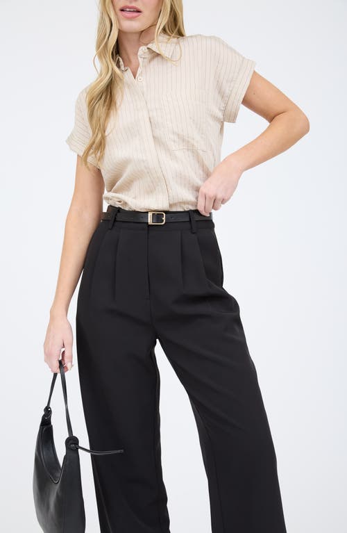 BLU PEPPER BLU PEPPER PINSTRIPE WOVEN TOP