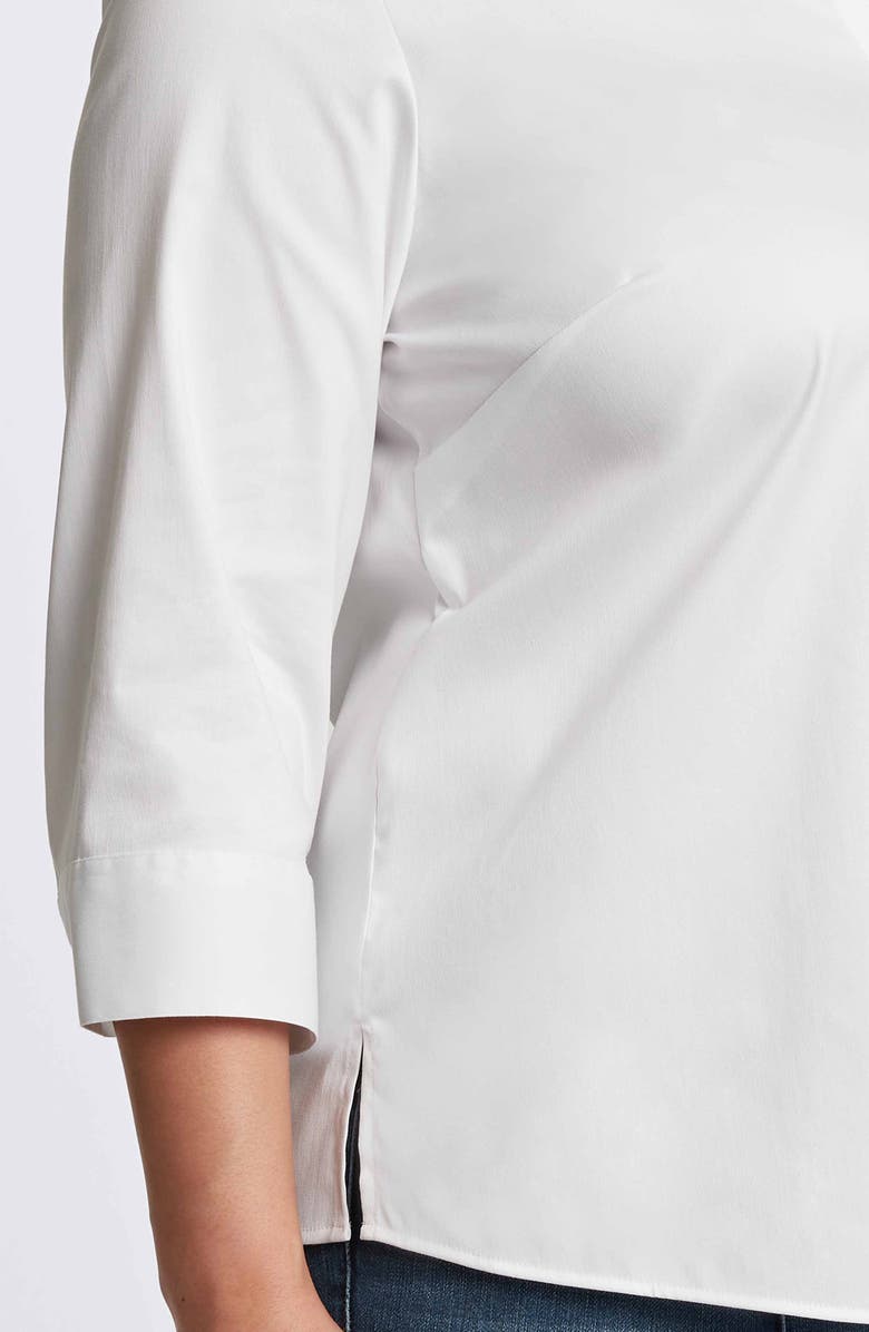 Foxcroft Luna Cotton Blend Sateen Button-Up Shirt, Alternate, color,