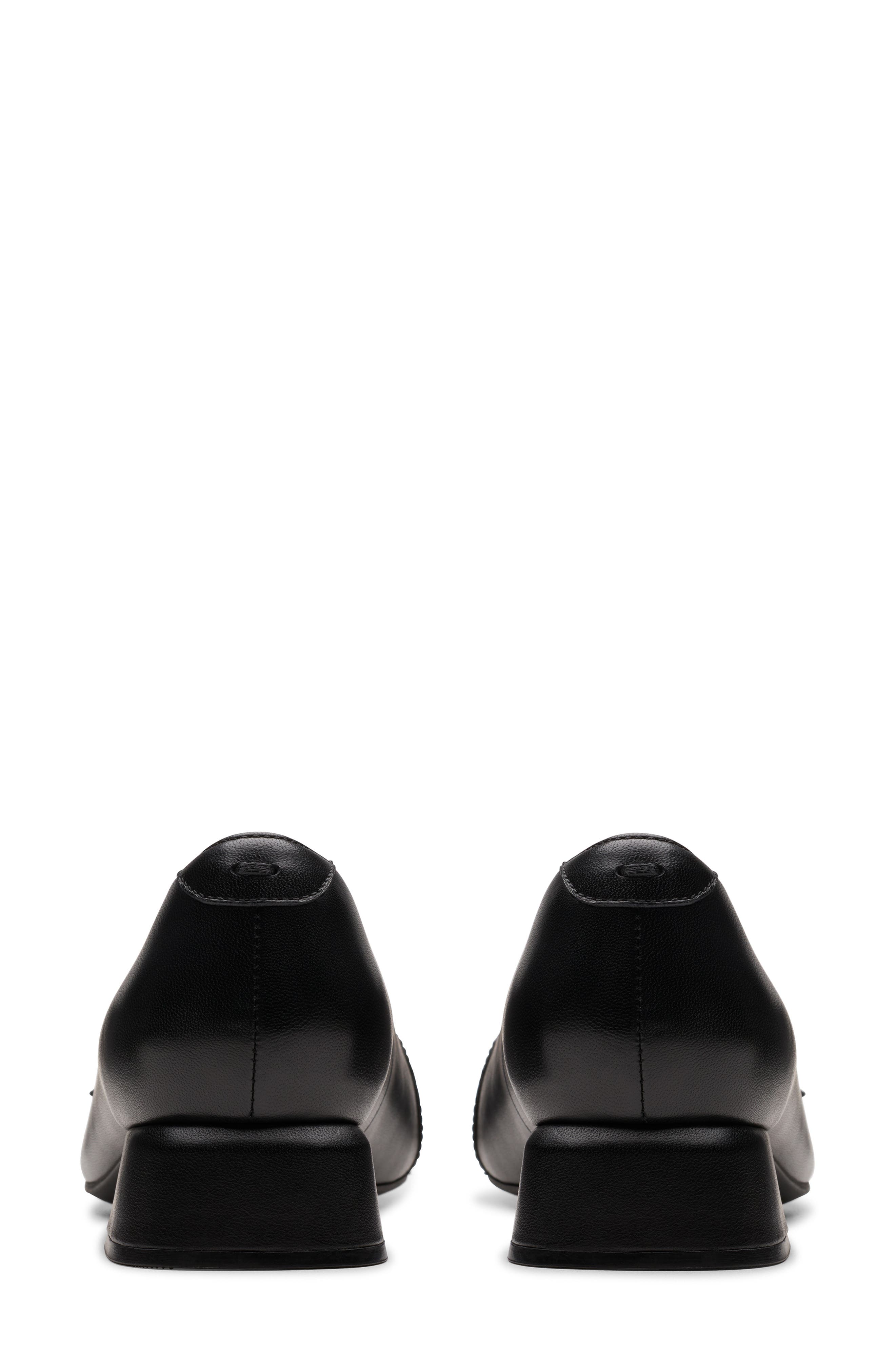 Clarks<sup>®</sup> Daiss Court Block Heel Pump, Alternate, color, Black Leather