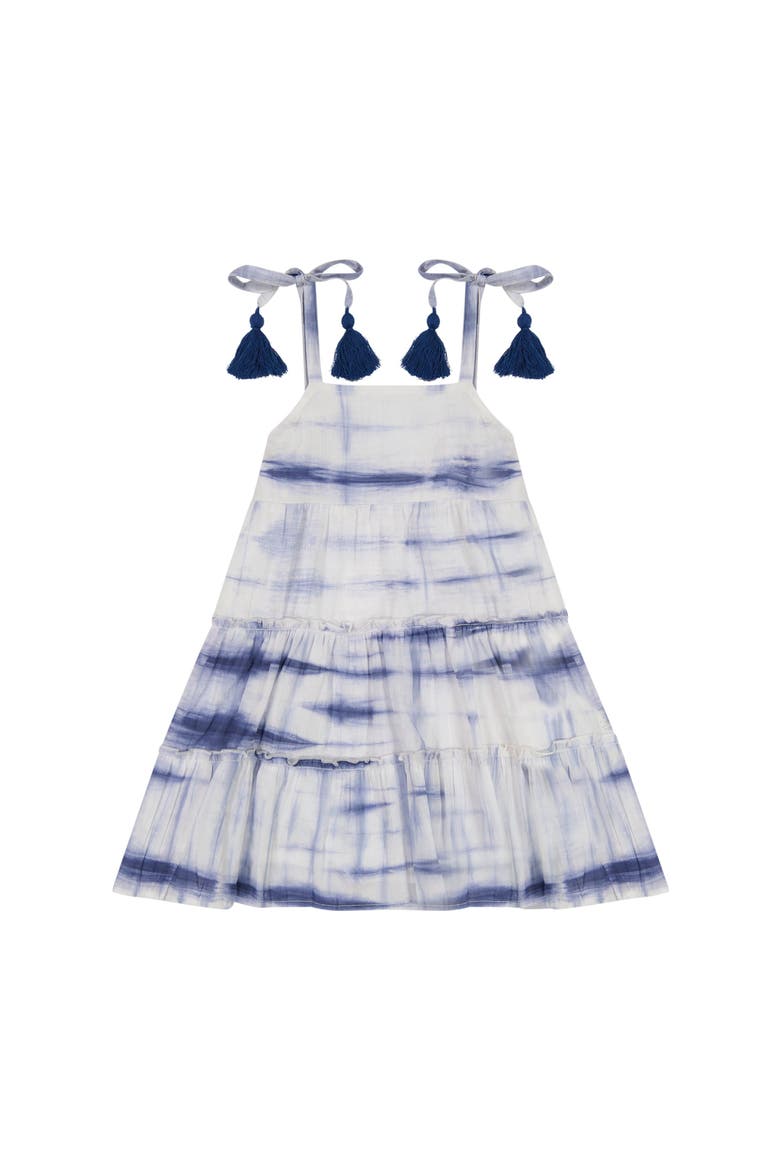 Bella Girls Shoulder Tie Sundress, Main, color, Blue