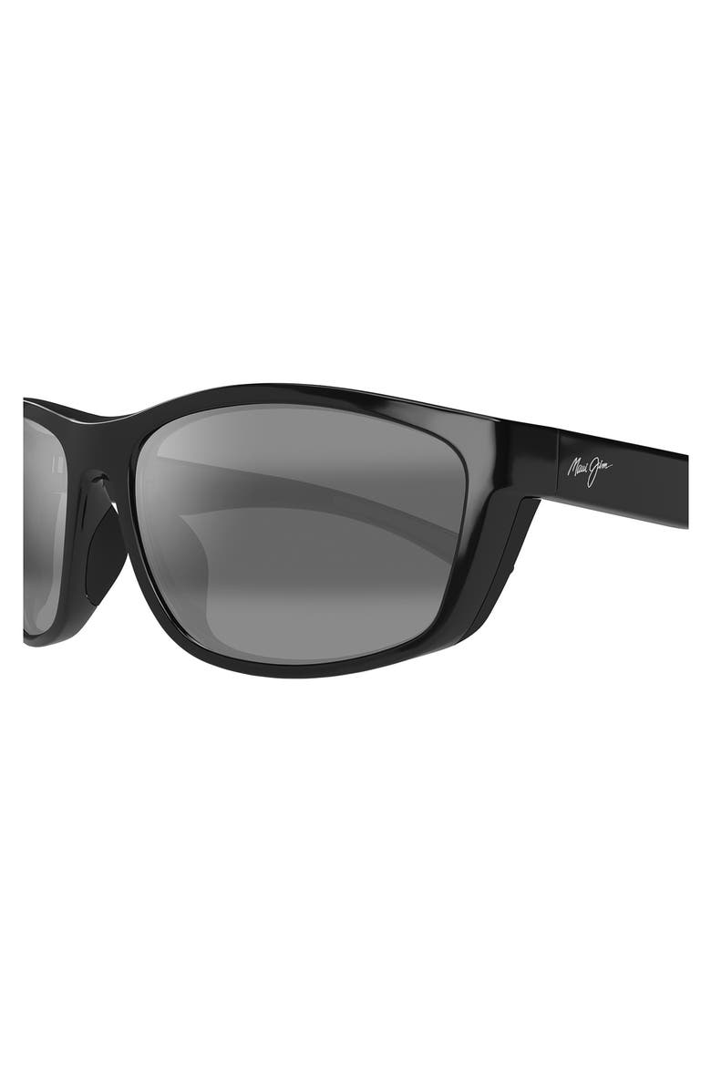 Nuu Landing 62mm PolarizedPlus2® Oversize Rectangular Sunglasses, Alternate, color, BLACK