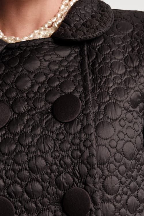 Frances Valentine Ginger Jacket Bubbly Quilt Poly In Brown