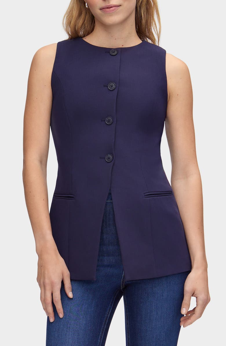 ALIGNE Leo Collarless Vest, Main, color, Navy