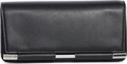 BCBG Bar Hardware Faux Leather Clutch