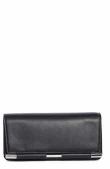 BCBG Bar Hardware Faux Leather Clutch