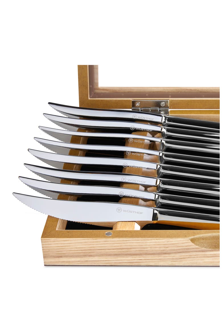 8-Piece Stainless Steel Mignon Steak Knife Set, Alternate, color, SILVER
