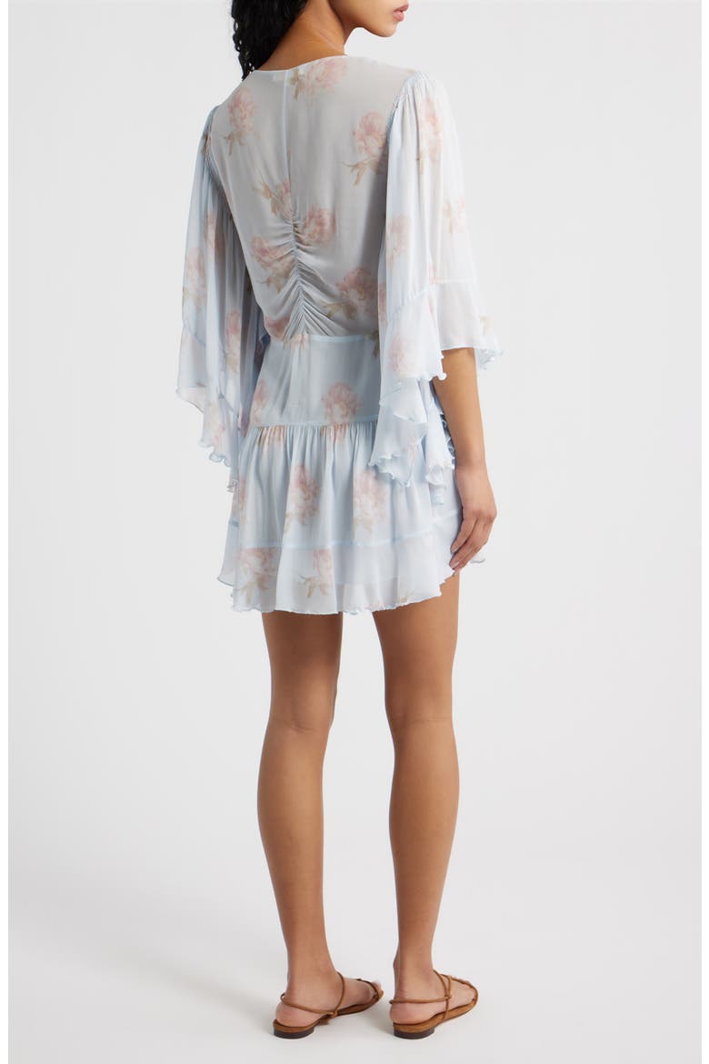 Auralie Floral Long Sleeve Minidress, Alternate, color, BLUE ROAN