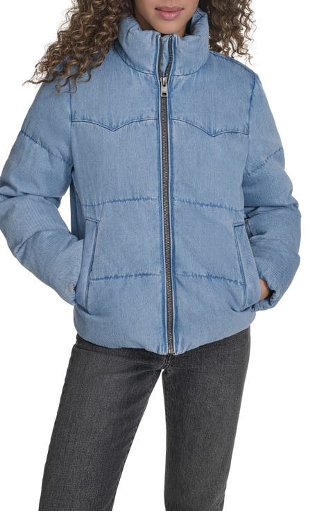 Western Denim Puffer Jacket