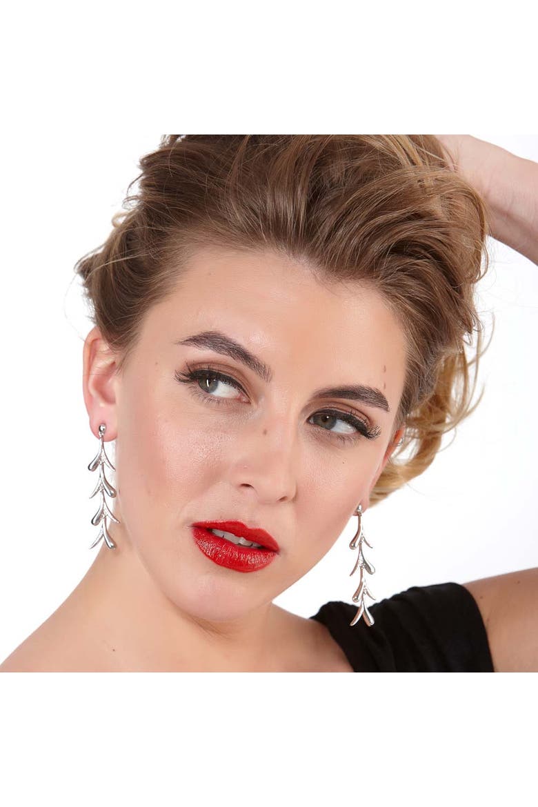 Sycamore Earrings, Alternate, color, Sterling Silver