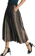 Boden Aya Metallic Jacquard Midi Skirt