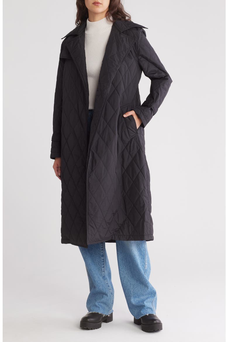 Diamond Quilted Trench Coat (Women) | Nordstromrack