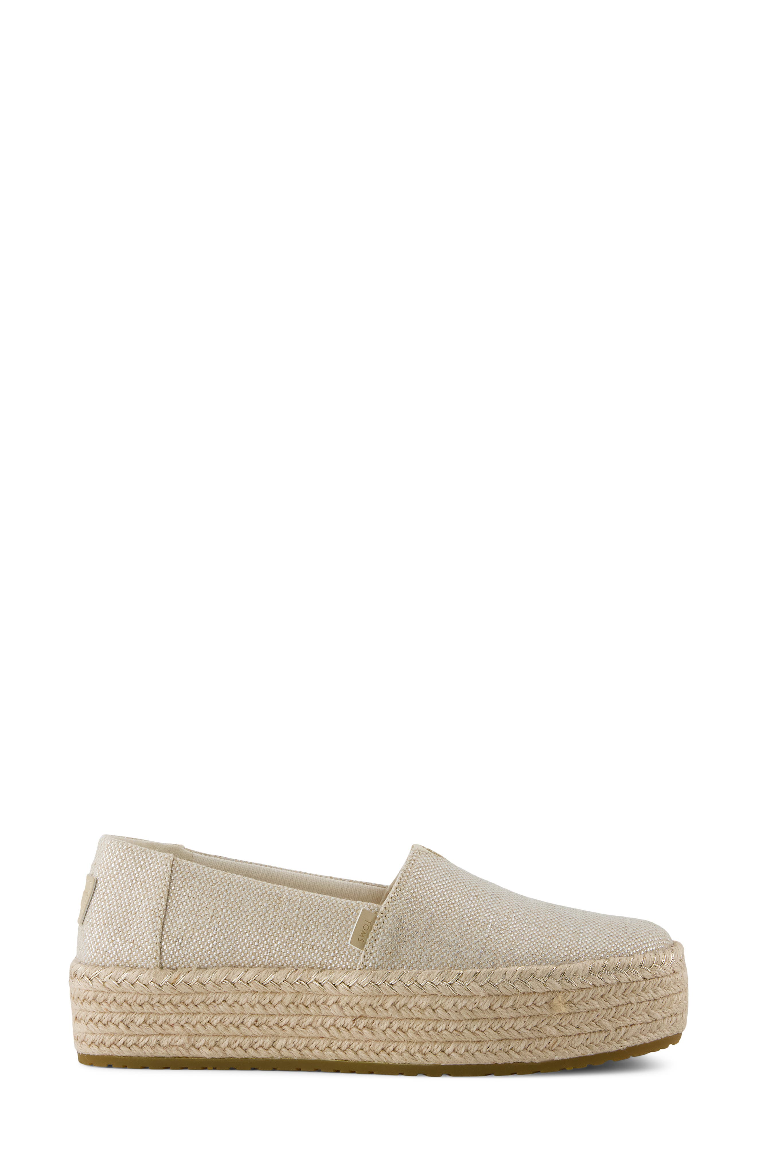 Valencia Platform Espadrille, Alternate, color, GOLD
