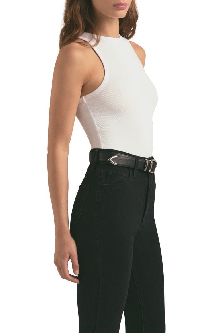 The Perfect Rib Bodysuit, Alternate, color, WHITE