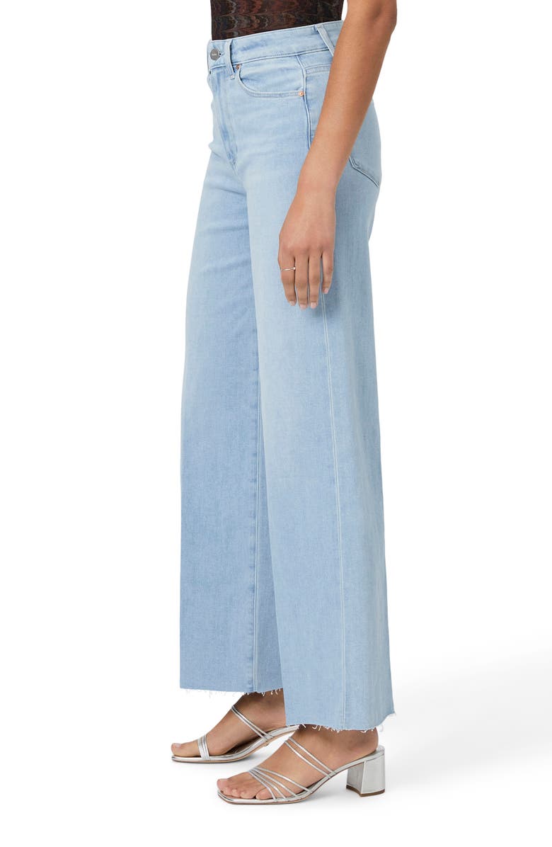 PAIGE Anessa Raw Hem Wide Leg Jeans, Alternate, color, 