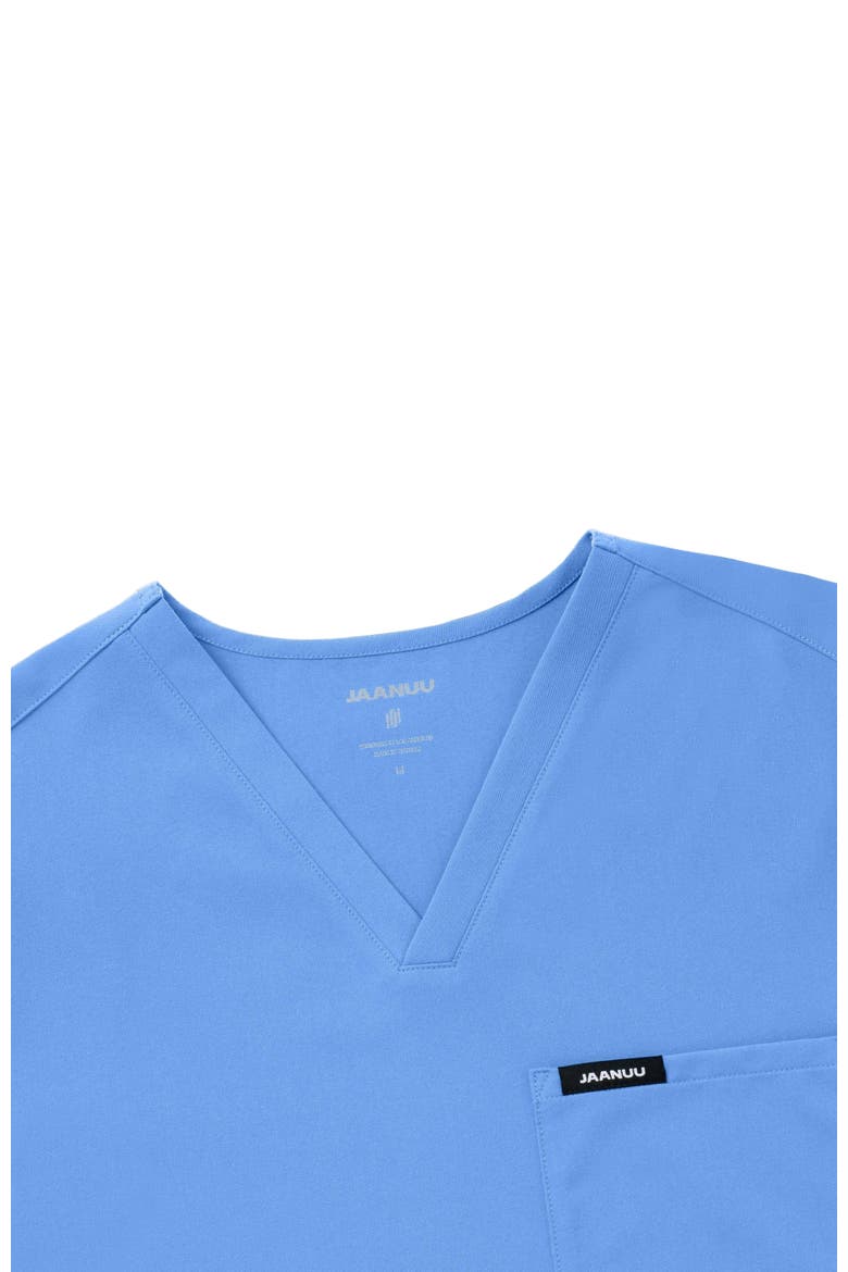 Holmes Men's 1-Pocket Classic V-Neck Scrub Top, Alternate, color, Ceil Blue