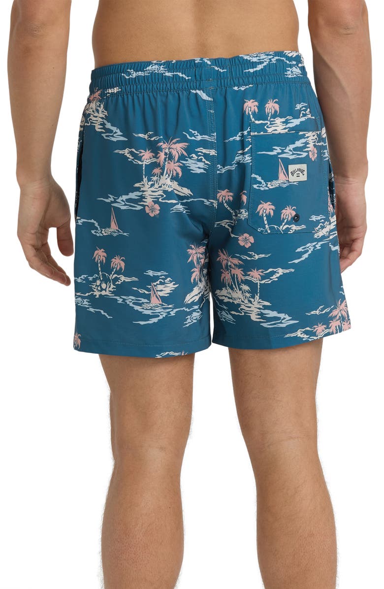 Billabong Lineup Layback Swim Trunks, Alternate, color, Rustic Blue