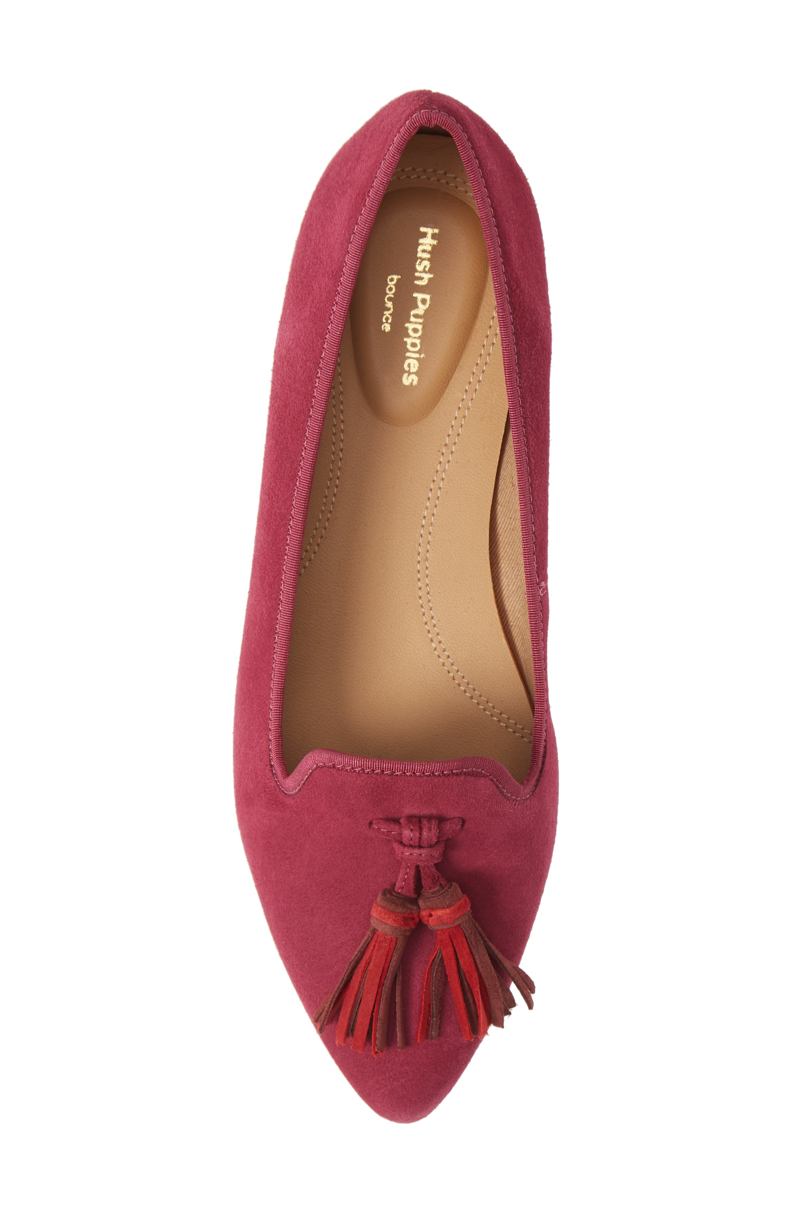 Sadie Tassel Loafer, Alternate, color, BEAUJOLAIS SUEDE