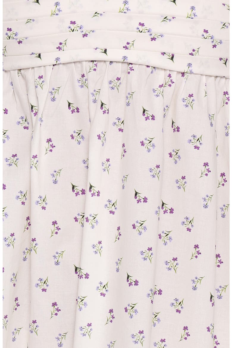 Ashtyn Pleated Bodice Maxi Sundress, Alternate, color, PURPLE DITSY FLORAL/ WHITE