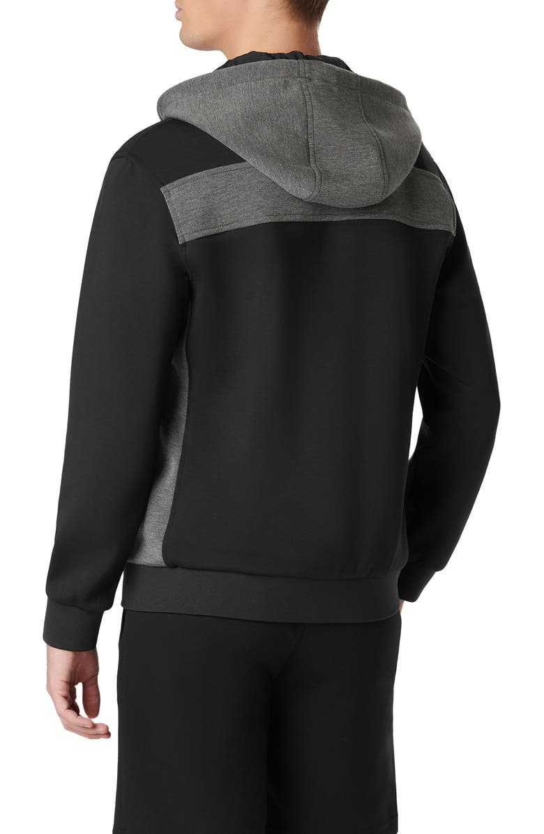 Bugatchi Full Zip Hoodie, Alternate, color, Caviar