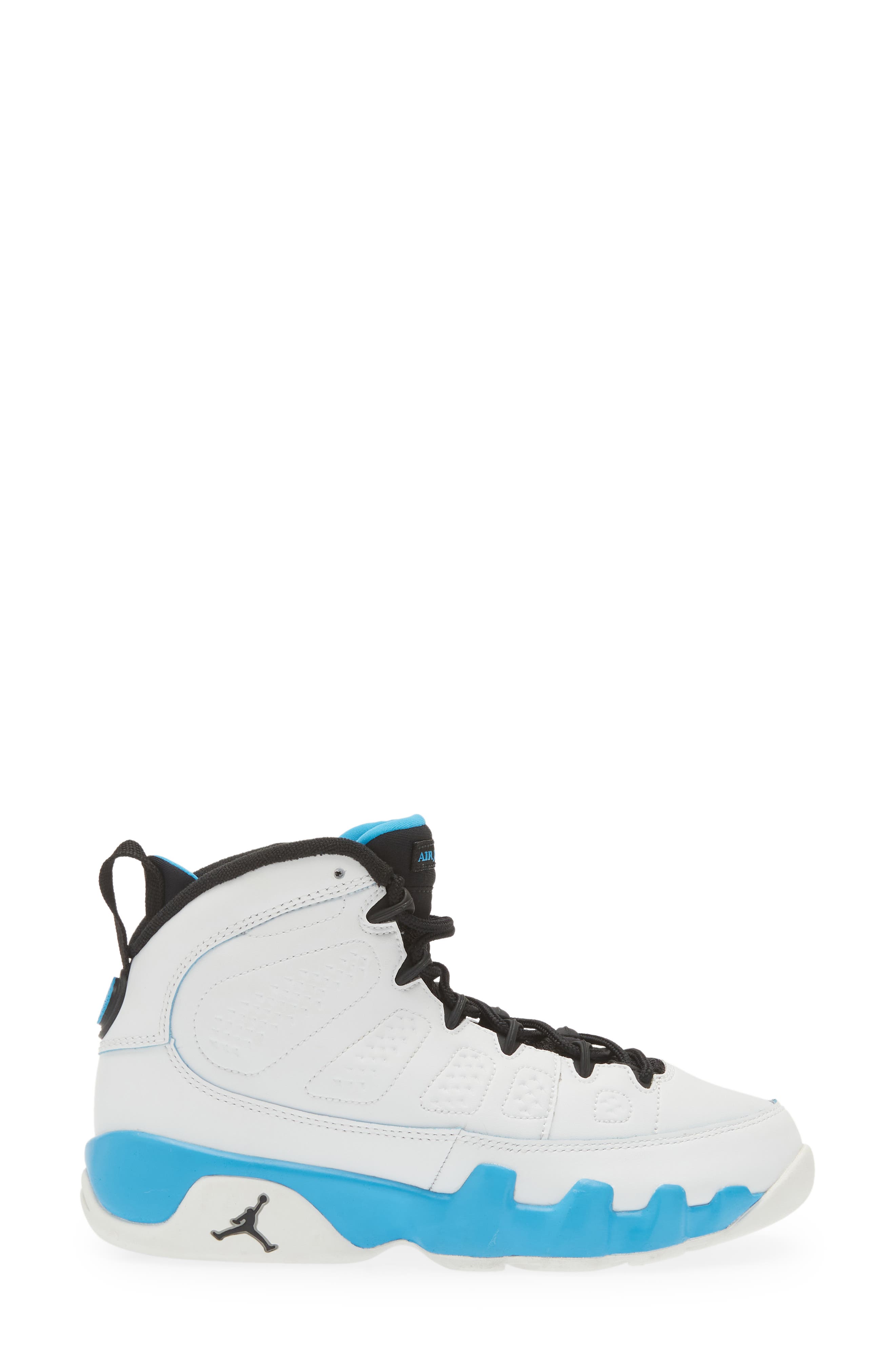 Jordan Kids' Air Jordan 9 Retro 'Powder Blue' High Top Sneaker, Alternate, color, 