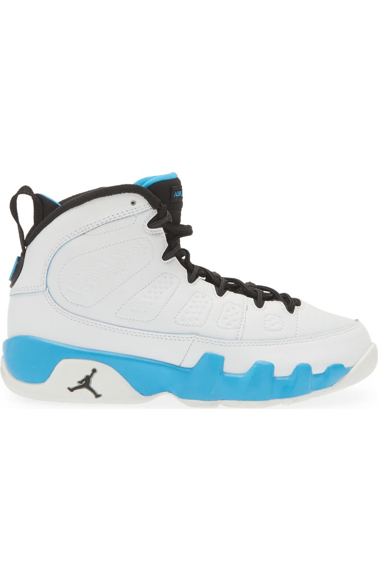 Jordan Kids' Air Jordan 9 Retro 'Powder Blue' High Top Sneaker, Alternate, color,