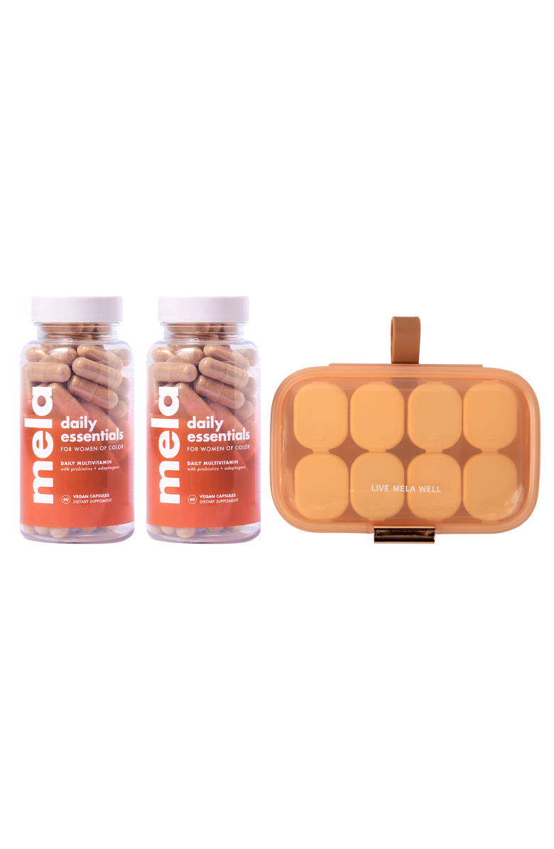 Mela Vitamins Healthy Habits Set for Women of Color, Main, color, Peachy Coral