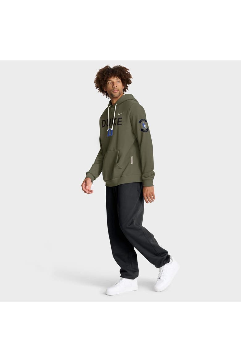 Men's Nike Olive Duke Blue Devils 2025 Military Appreciation Standard Issue Dri-FIT Hoodie, Alternate, color, Olive