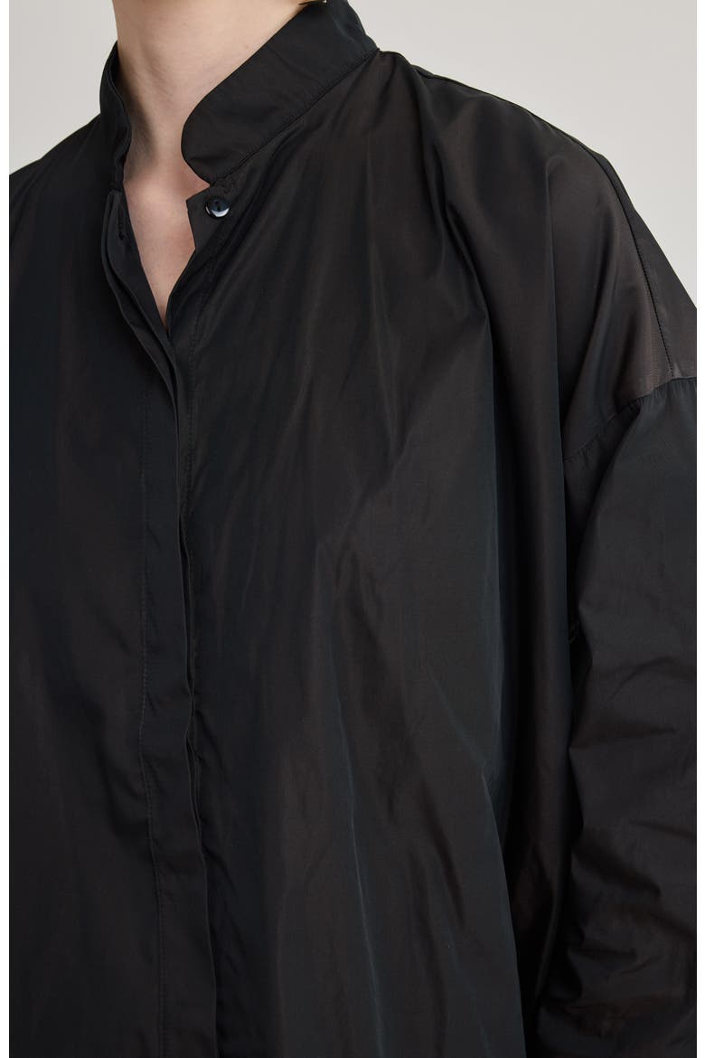 Poet Taffeta Shirt Jacket, Alternate, color, Brown