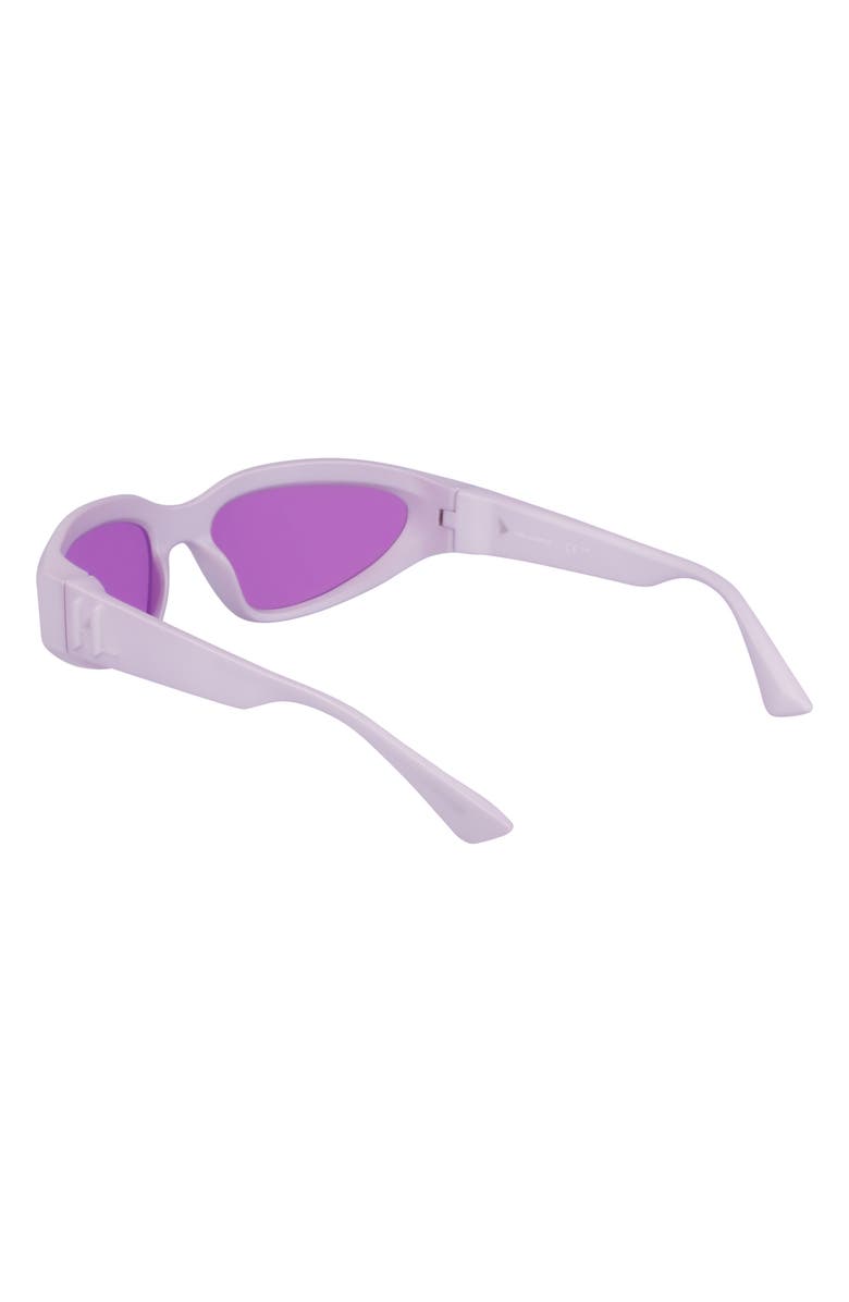 KARL LAGERFELD 69mm Shield Sunglasses, Alternate, color, Metallic Lilac