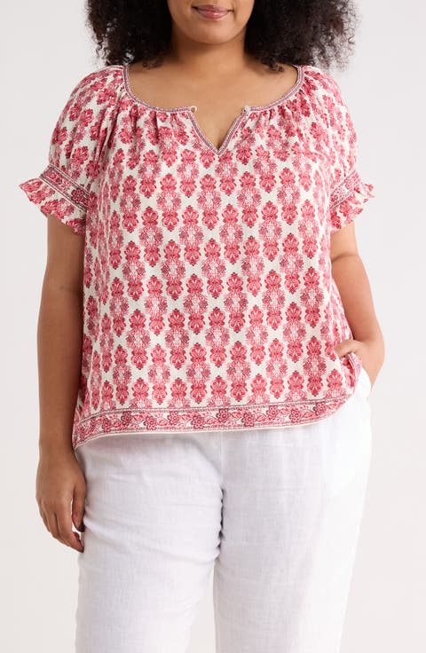 Keyhole Short Sleeve Top