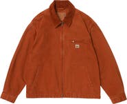 vowels Cord Collared Zip-Up Jacket