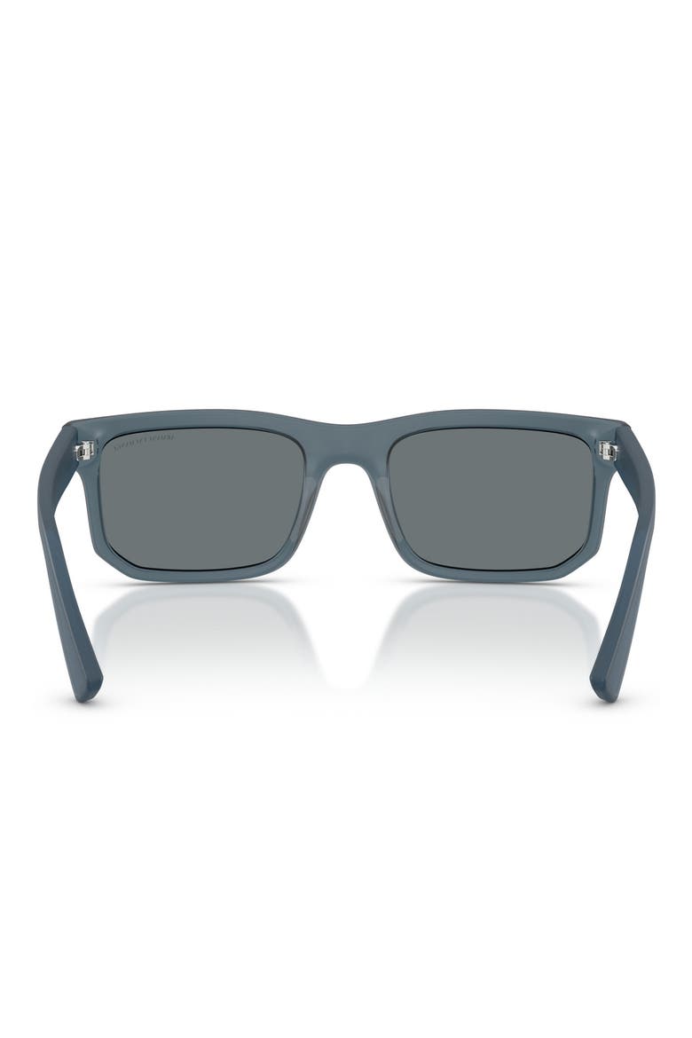 56mm Square Sunglasses, Alternate, color, MATTE FROSTED BLUE / DARK BLUE