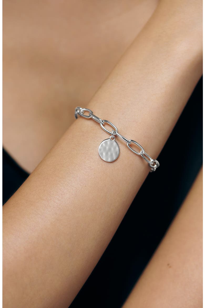 ID Oval Charm Bracelet, Alternate, color, STERLING SILVER