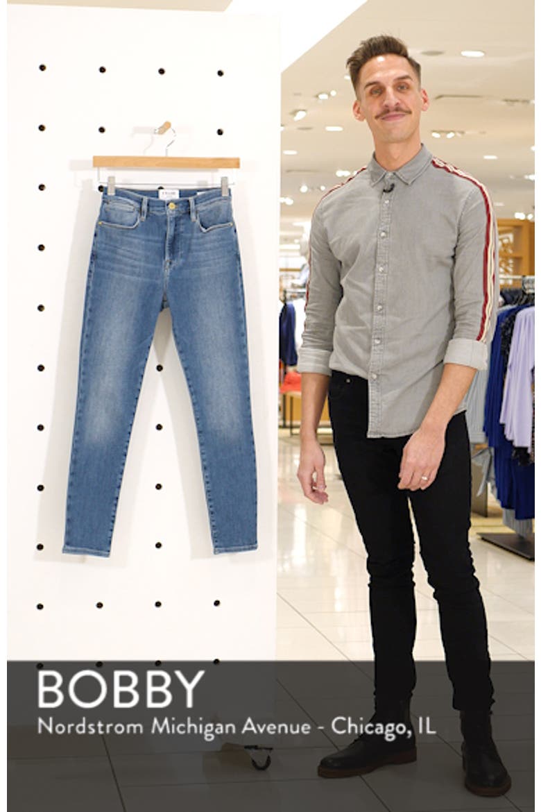 Le High Waist Crop Skinny Jeans video