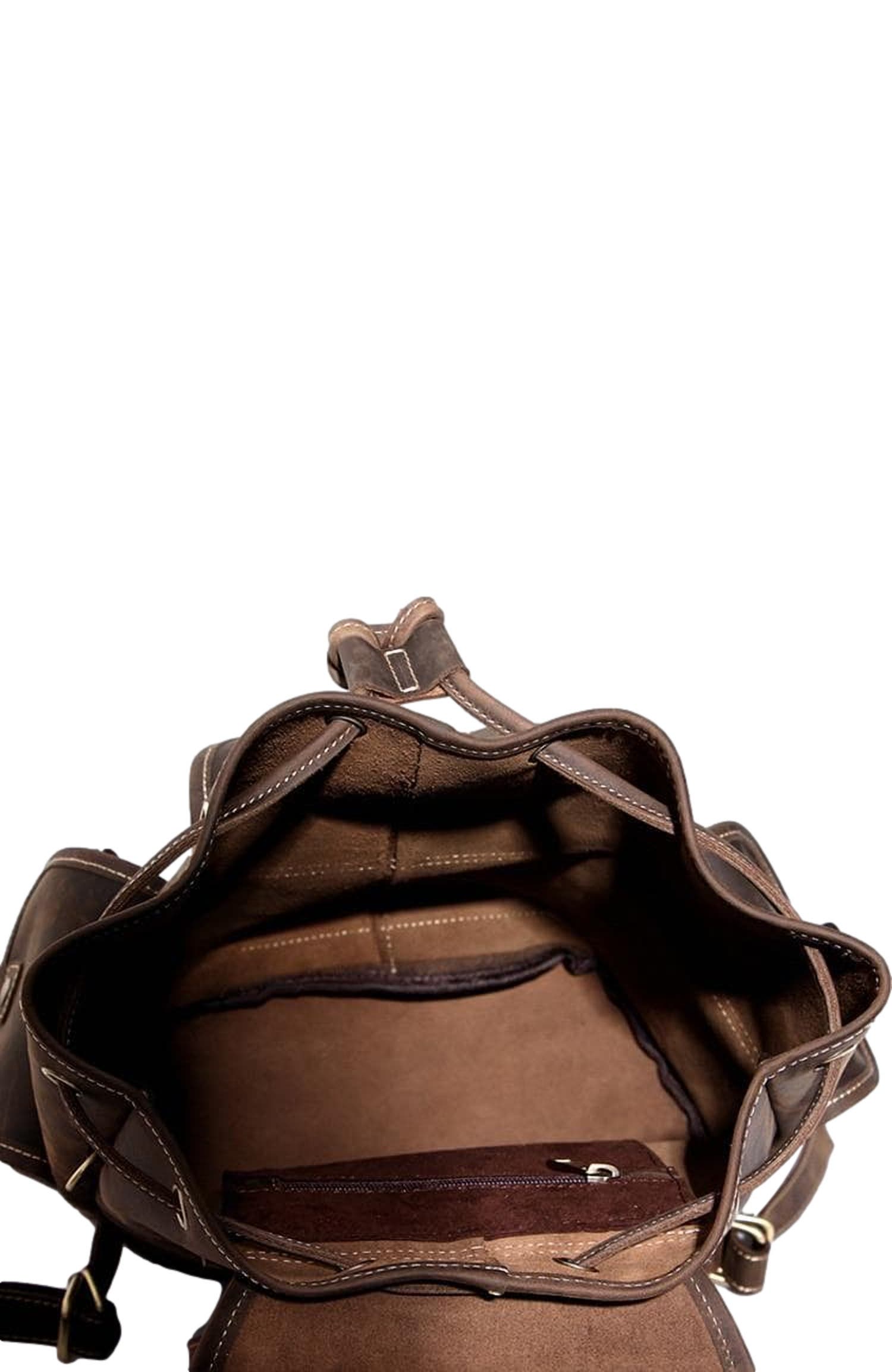 STEEL HORSE LEATHER The Asmund Backpack | Genuine Leather Rucksack, Alternate, color, Brown