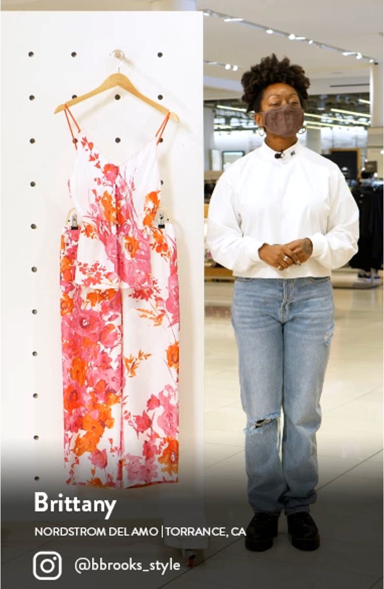 Bloom Floral Satin Camisole Pajamas, sales video thumbnail