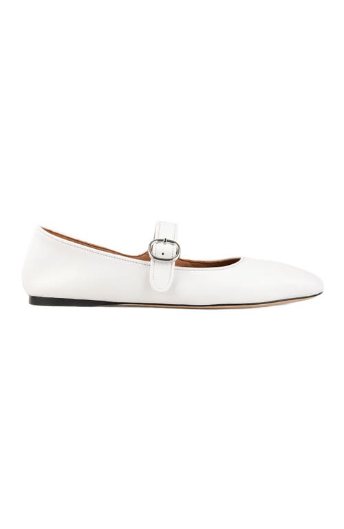 Sandro Leather Ballet Flats In White