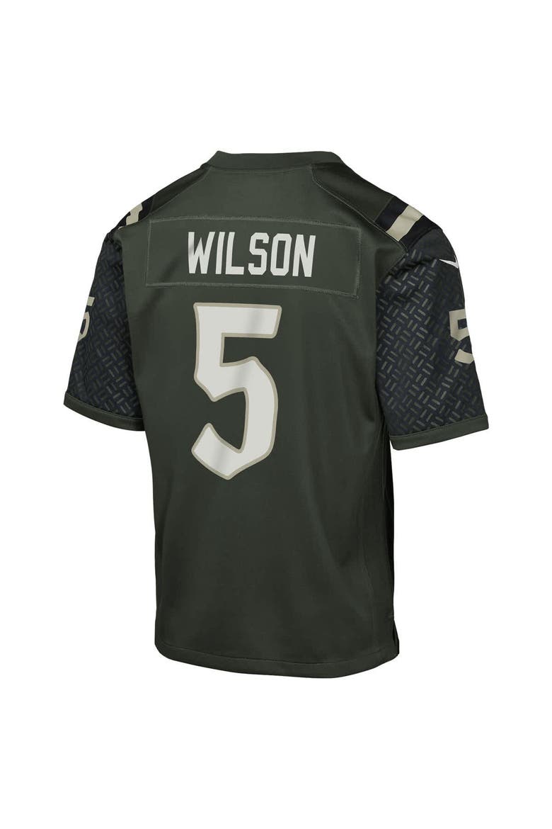 Youth Nike Garrett Wilson Gotham Green New York Jets 2025 Rivalries Collection Game Jersey, Alternate, color, Green