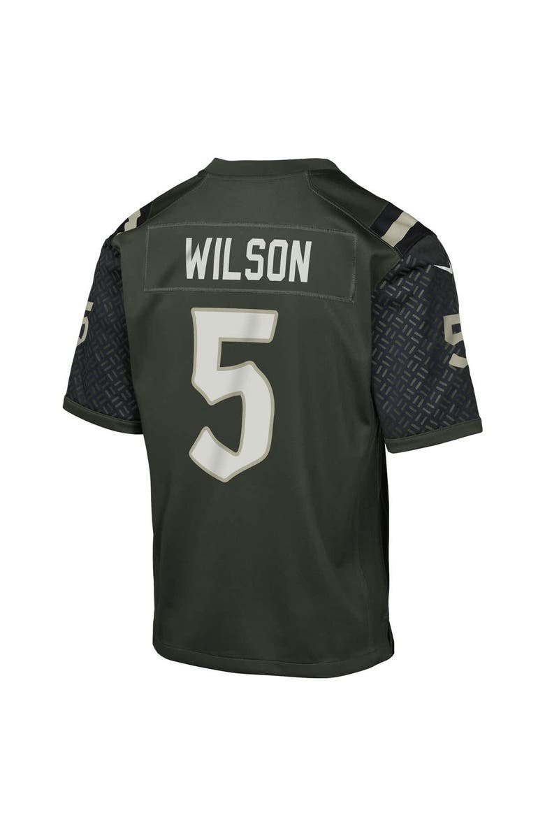 Nike Youth Nike Garrett Wilson Gotham Green New York Jets 2025 Rivalries Collection Game Jersey, Alternate, color, Green