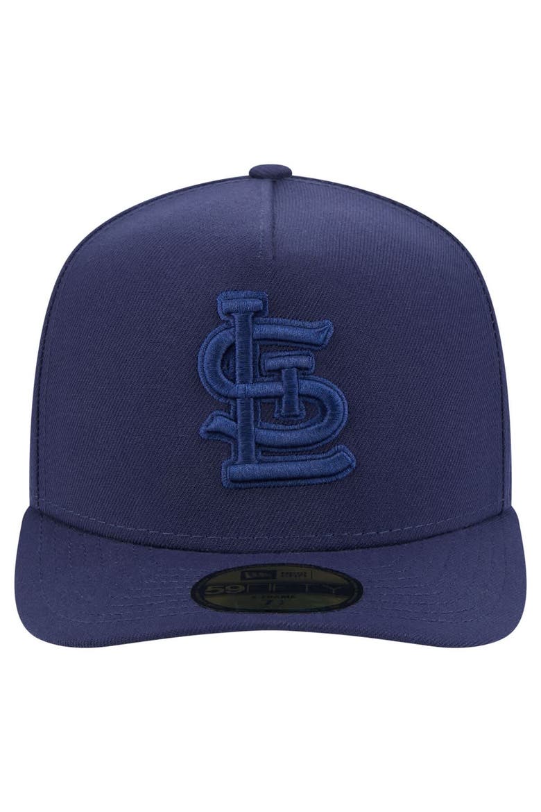 Men's New Era Navy St. Louis Cardinals Color Pack A-Frame 59FIFTY Fitted Hat, Alternate, color, Navy