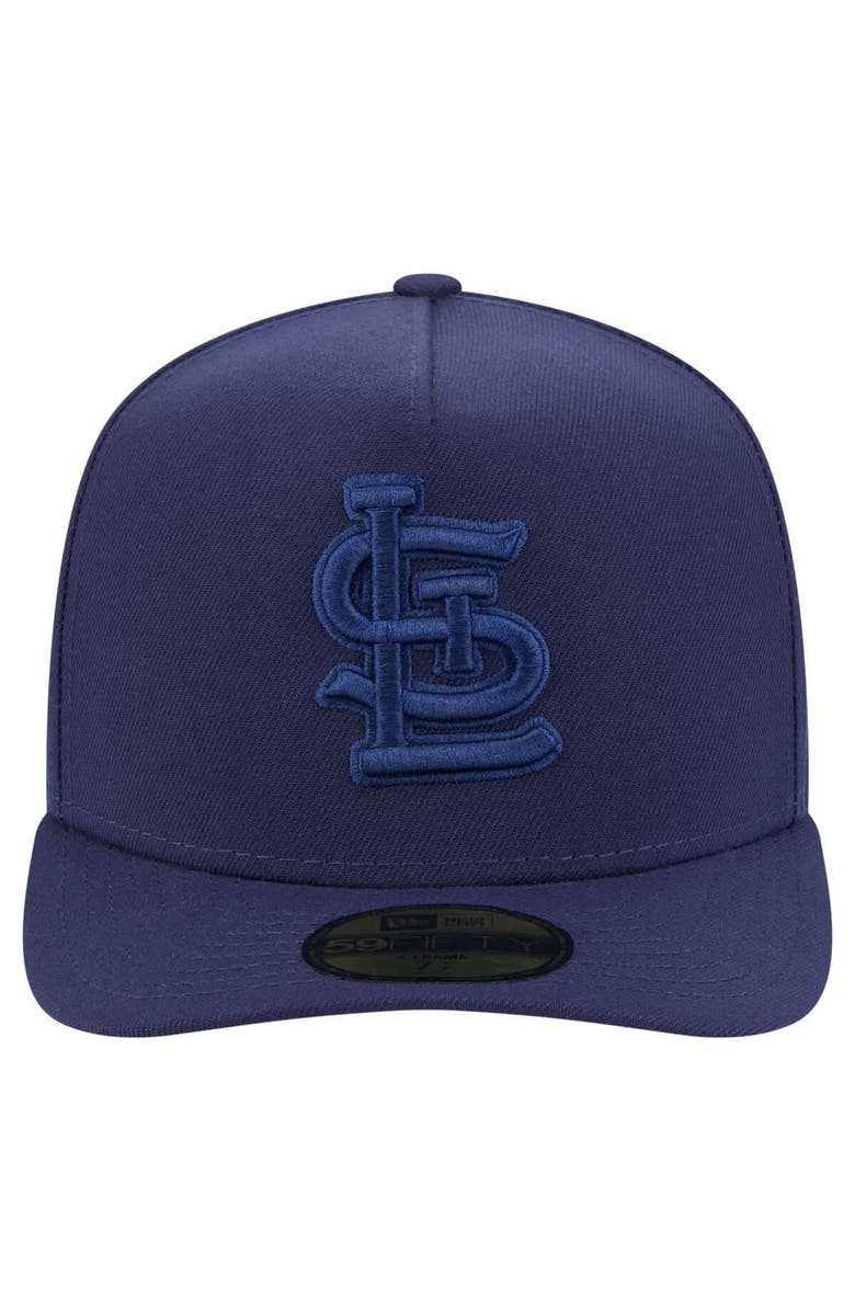 New Era Men's New Era Navy St. Louis Cardinals Color Pack A-Frame 59FIFTY Fitted Hat, Alternate, color, Navy