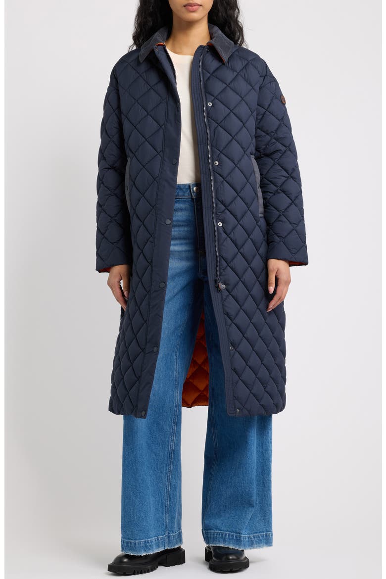Sadie Quilted Coat, Alternate, color, BLUE BLACK