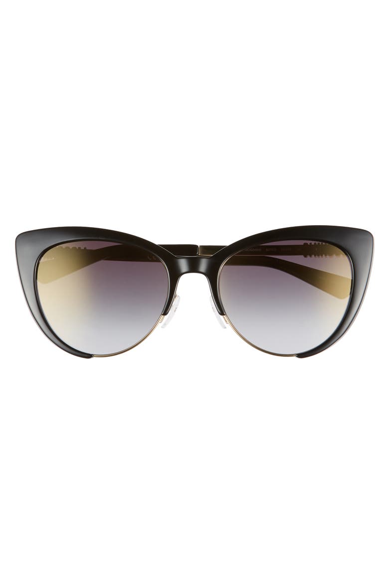 55mm Cat Eye Sunglasses, Alternate, color, BLACK