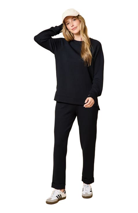 Athleisure Crewneck and Crop Pant Set