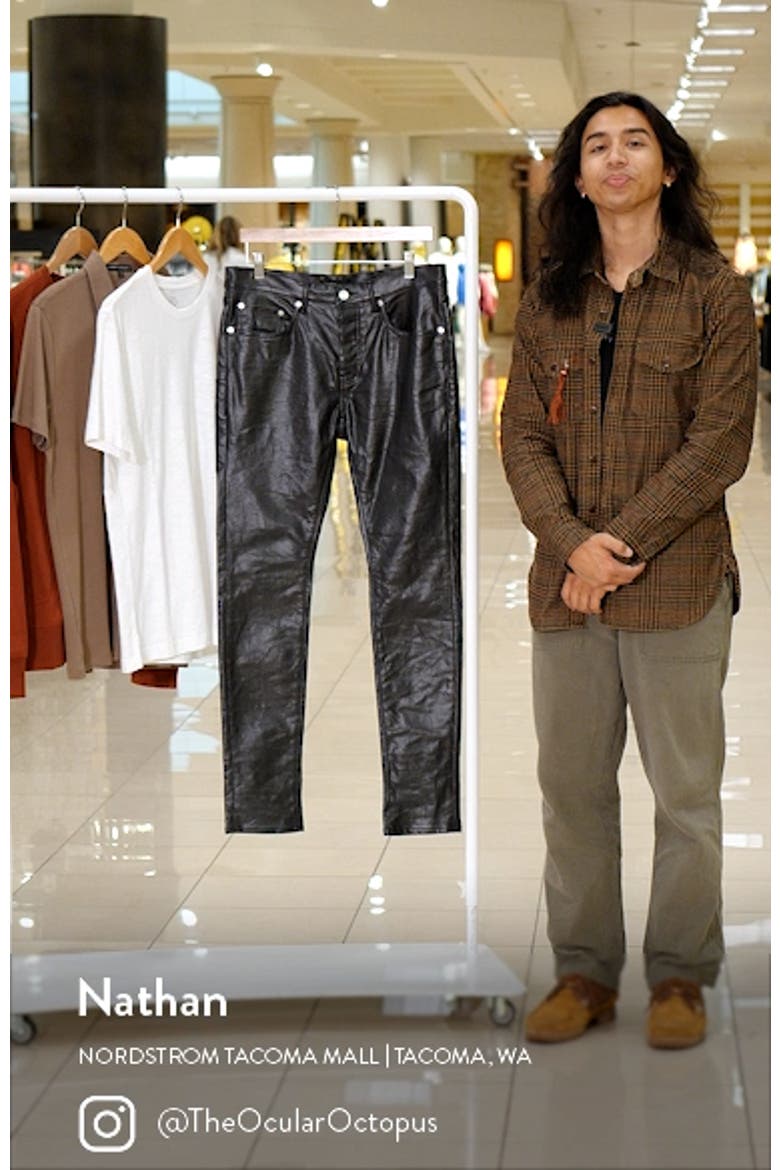 Patent Film Coated Skinny Jeans video