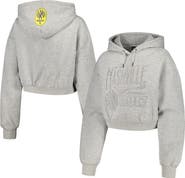 THE WILD COLLECTIVE Women's The Wild Collective Heather Gray Nashville SC Cropped Pullover Hoodie